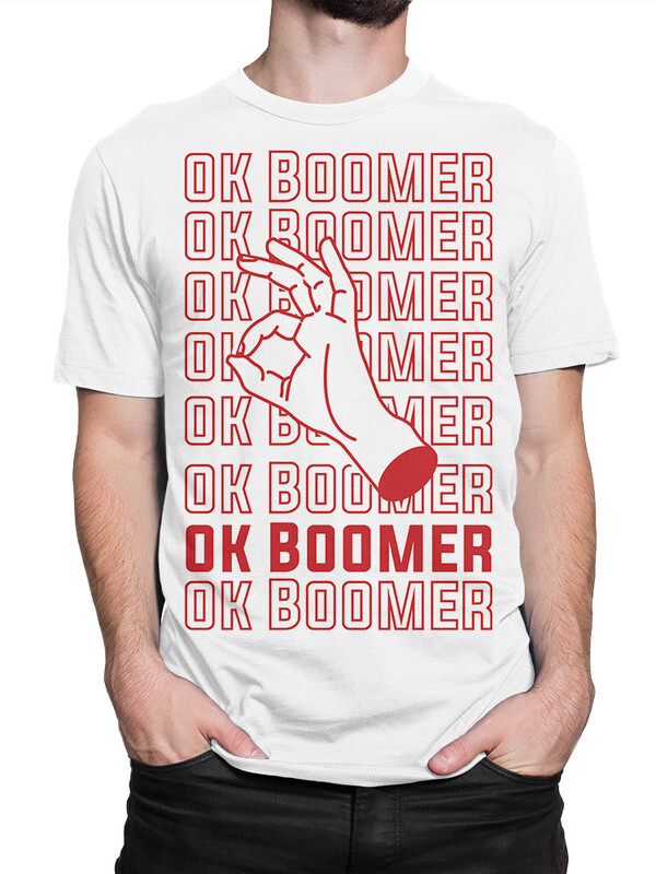 фото Футболка мужская design heroes ok boomer белая xl