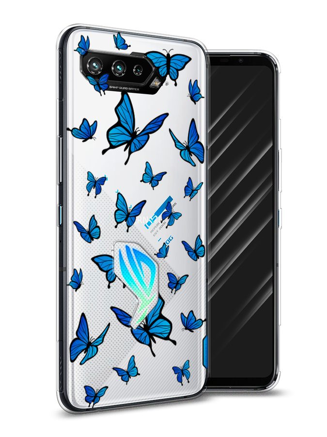 

Чехол Awog на Asus ROG Phone 5 "Синие бабочки", Синий;белый, 44250-1