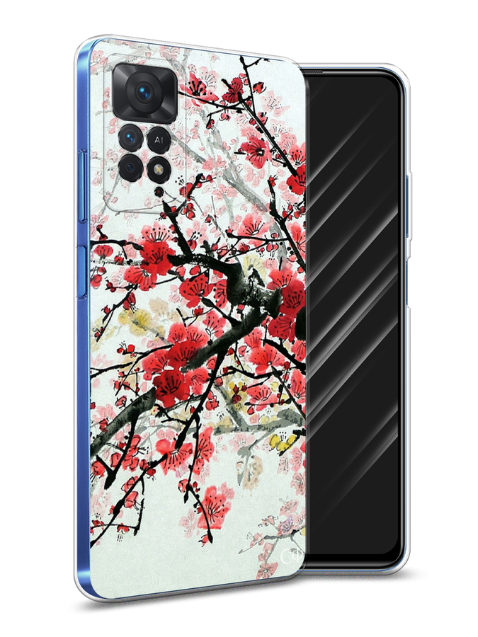 

Чехол Awog на Xiaomi Redmi Note 11 Pro/11 Pro 5G/11E Pro "Сакура", Разноцветный, 314850-4