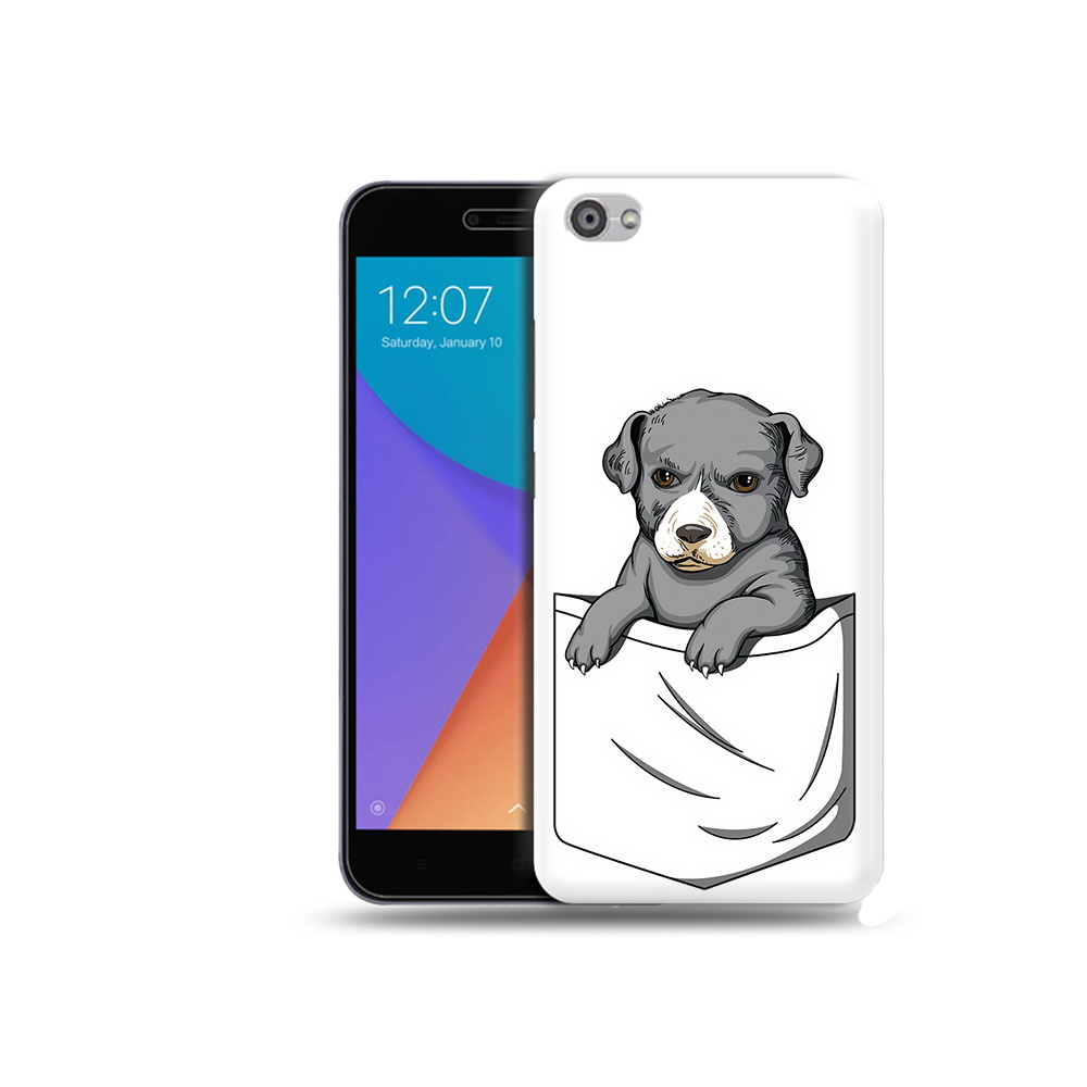 

Чехол MyPads Tocco для Xiaomi Redmi Note 5A собачка в кармане (PT75665.324.611), Прозрачный, Tocco