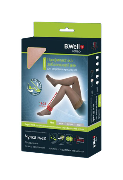 

Чулки компрессионные B.Well PRO JW-212 прозрачные 1 класс компрессии р.2 Daino, JW-212
