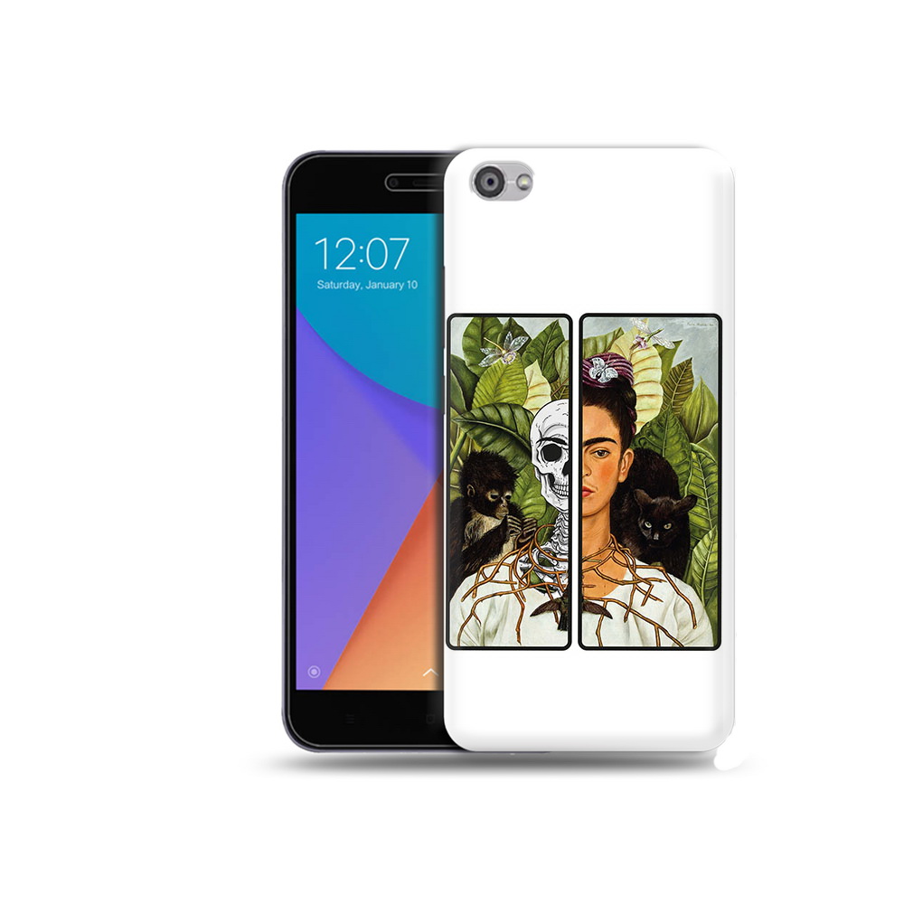 Чехол MyPads Tocco для Xiaomi Redmi Note 5A сдвоенная картинка девушка скелет