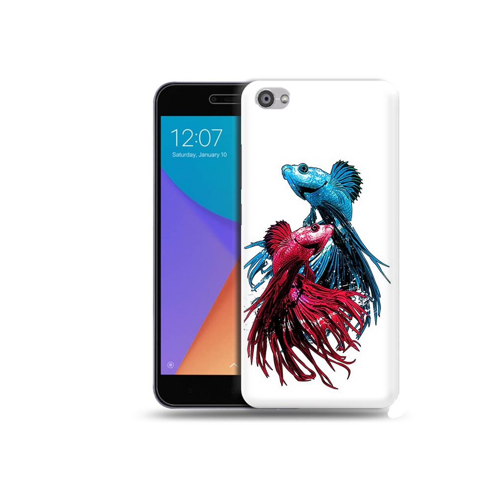 

Чехол MyPads Tocco для Xiaomi Redmi Note 5A рыбы петушки (PT75665.324.592), Прозрачный, Tocco