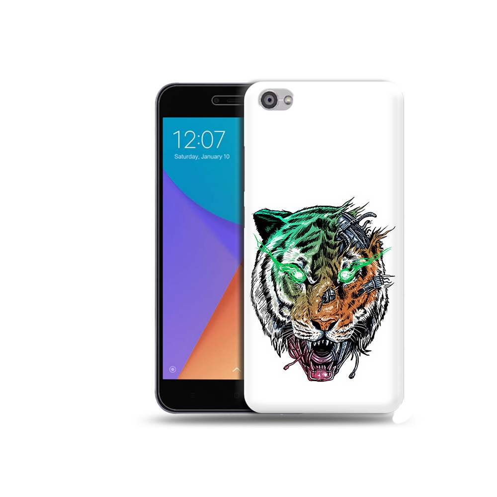 

Чехол MyPads Tocco для Xiaomi Redmi Note 5A робо-тигр (PT75665.324.584), Прозрачный, Tocco