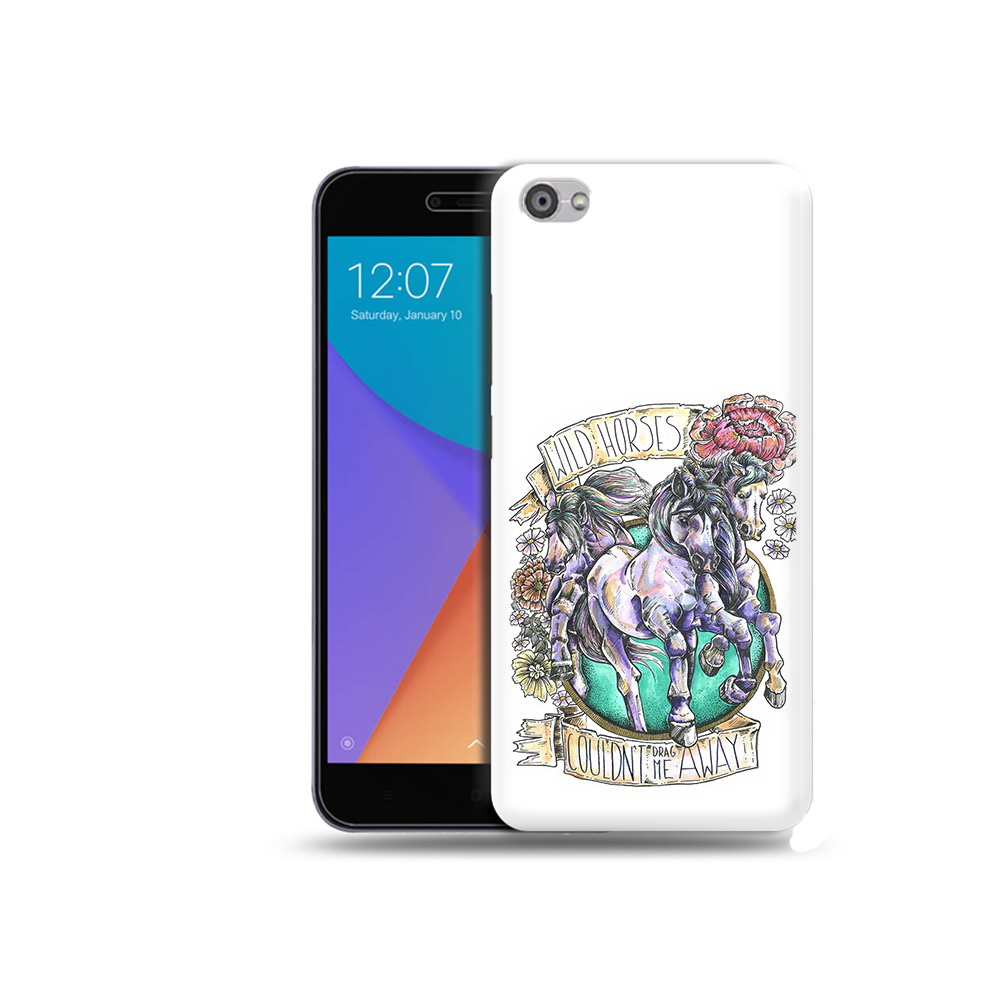 

Чехол MyPads Tocco для Xiaomi Redmi Note 5A рисунок коней в цветах (PT75665.324.582), Прозрачный, Tocco