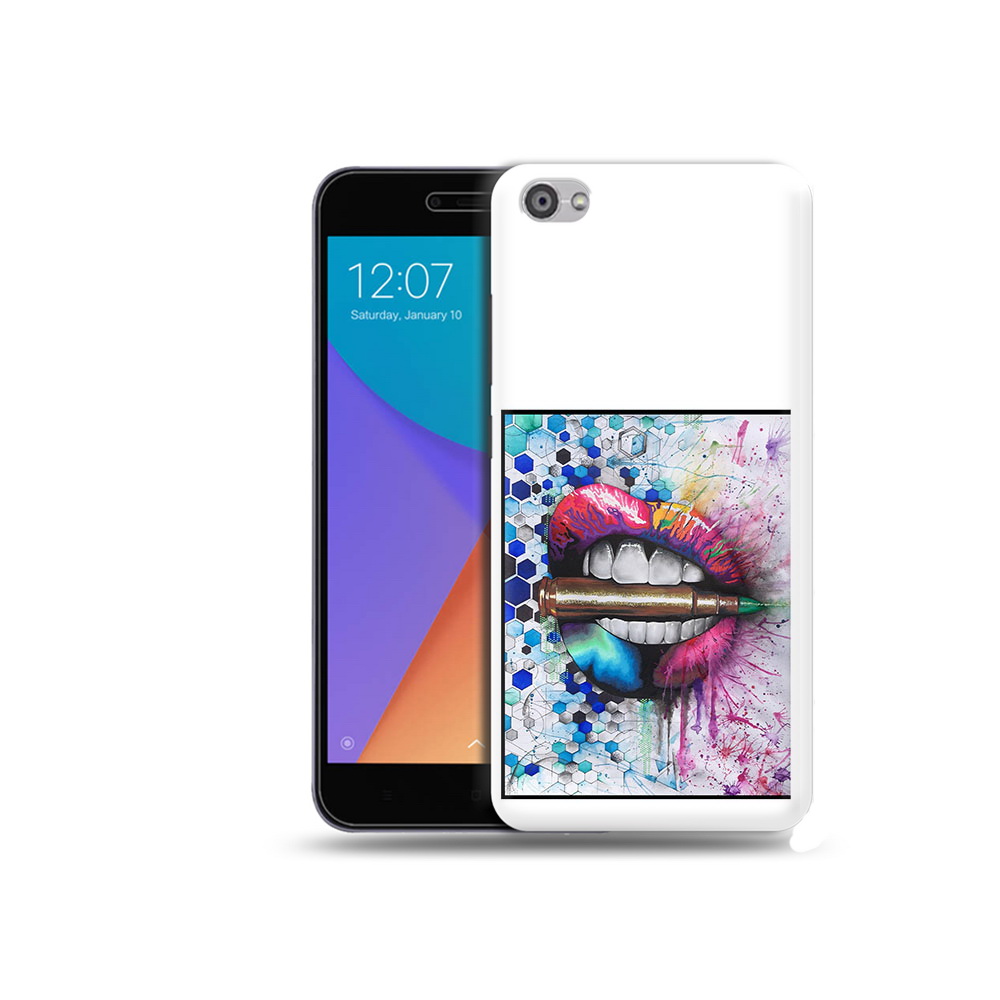

Чехол MyPads Tocco для Xiaomi Redmi Note 5A разноцветные губы с пулей (PT75665.324.571), Прозрачный, Tocco