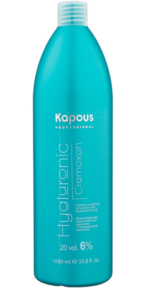 Окислительная эмульсия Kapous 6% кремообразная 1000 мл эмульсия dabo bifida ferment skincare с гиалуроновой кислотой