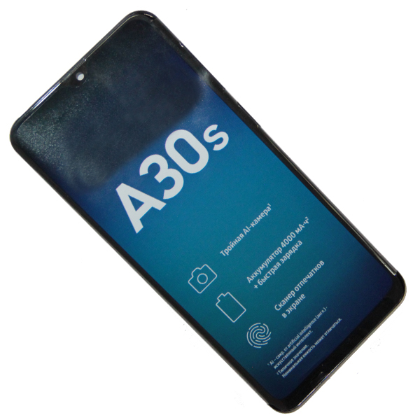 Дисплей для Samsung SM-A307F (Galaxy A30s) модуль в сборе с тачскрином, черный (OEM)