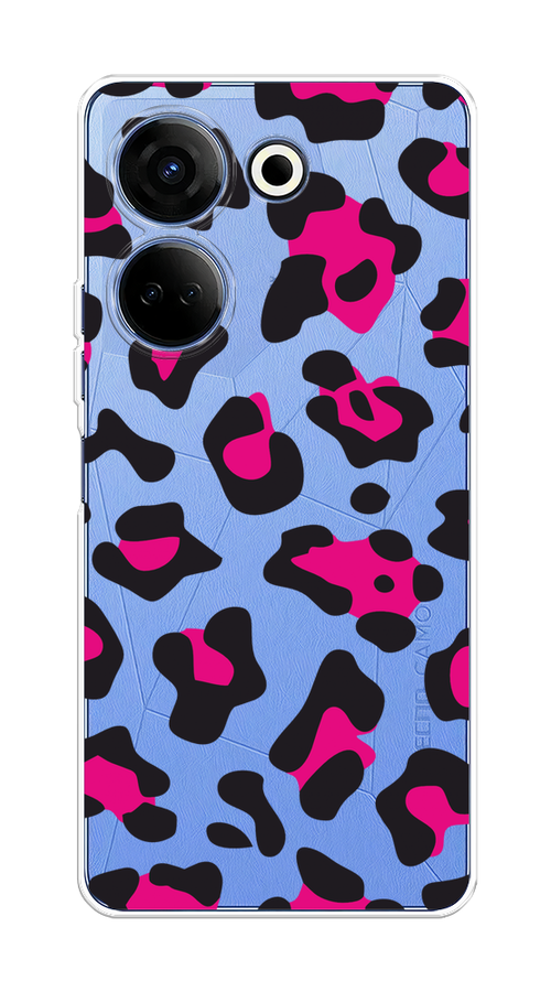 

Чехол на Tecno Camon 20/20 Pro 4G "Pink cow spots", Черный;розовый, 304150-1