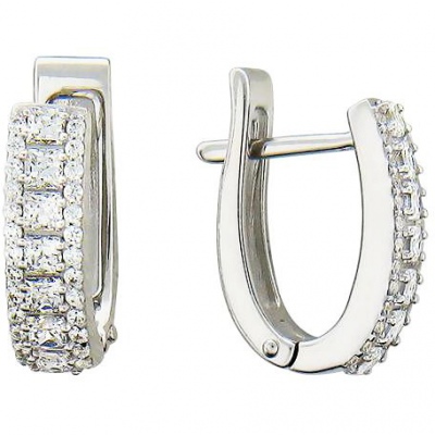 

Серьги с 66 фианитами из серебра, 01С155948