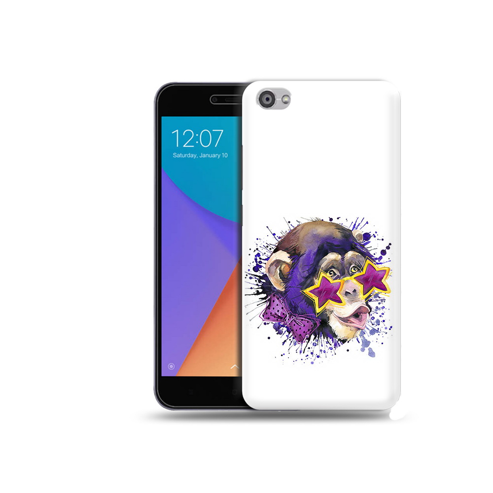 

Чехол MyPads Tocco для Xiaomi Redmi Note 5A обезьяна в очках (PT75665.324.524), Прозрачный, Tocco