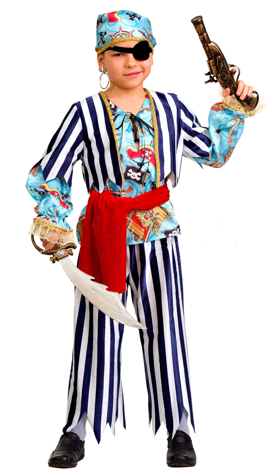 Костюм Батик Пират Сказочный Детский 30 (116 см) карнавальный костюм детский вестифика пират белый красный 140