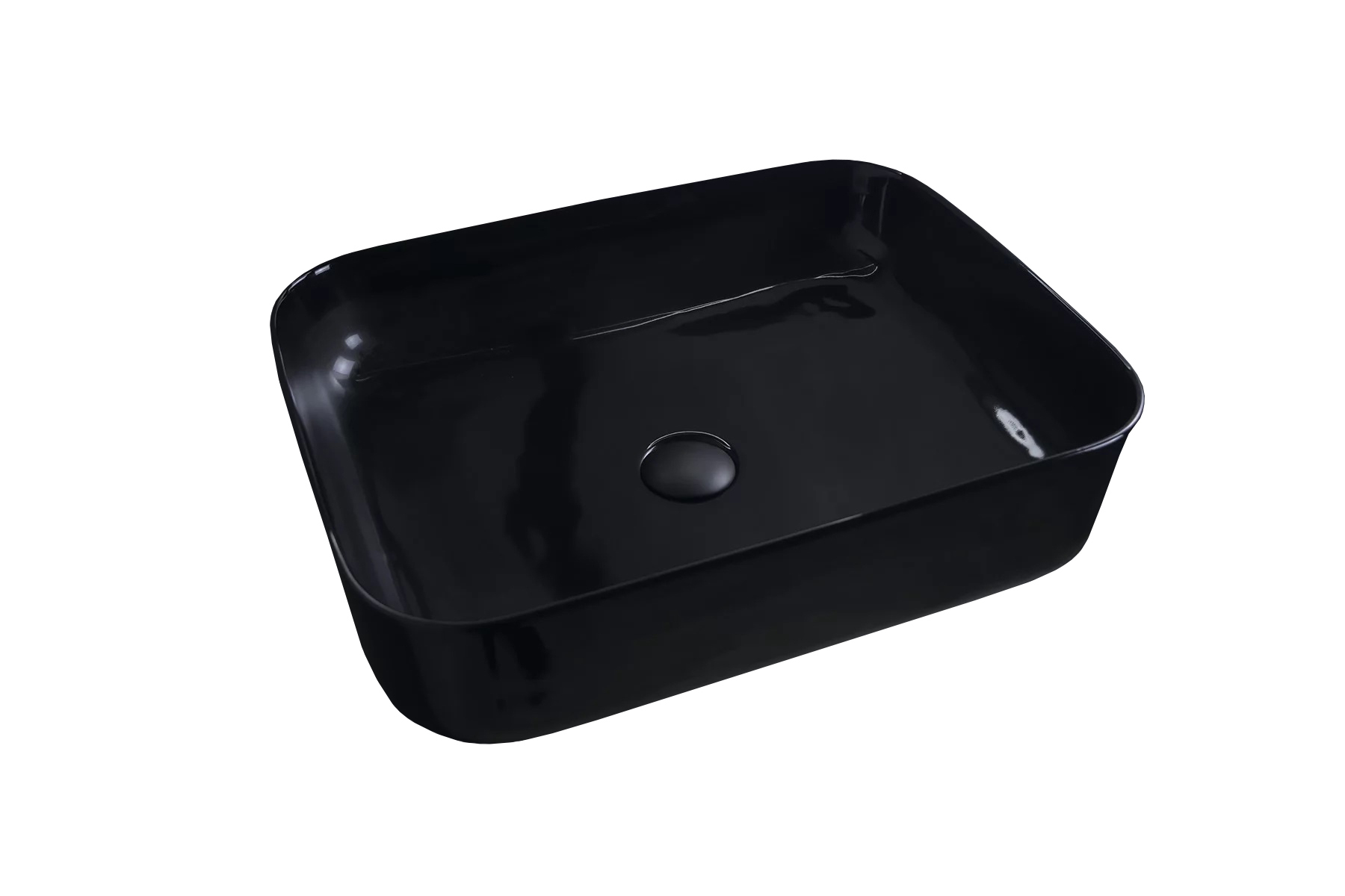 Накладная раковина для ванной Gid BL1304, черная глянцевая эмаль универсальная kudo ku1002 глянцевая черная 520 мл