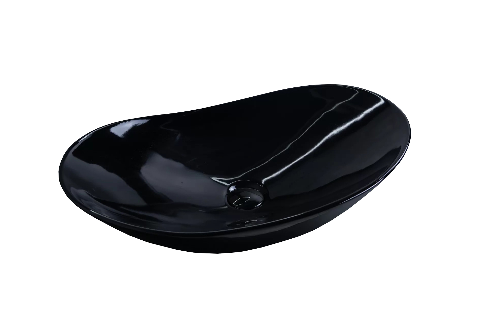 Накладная черная глянцевая раковина для ванной Gid BL9811