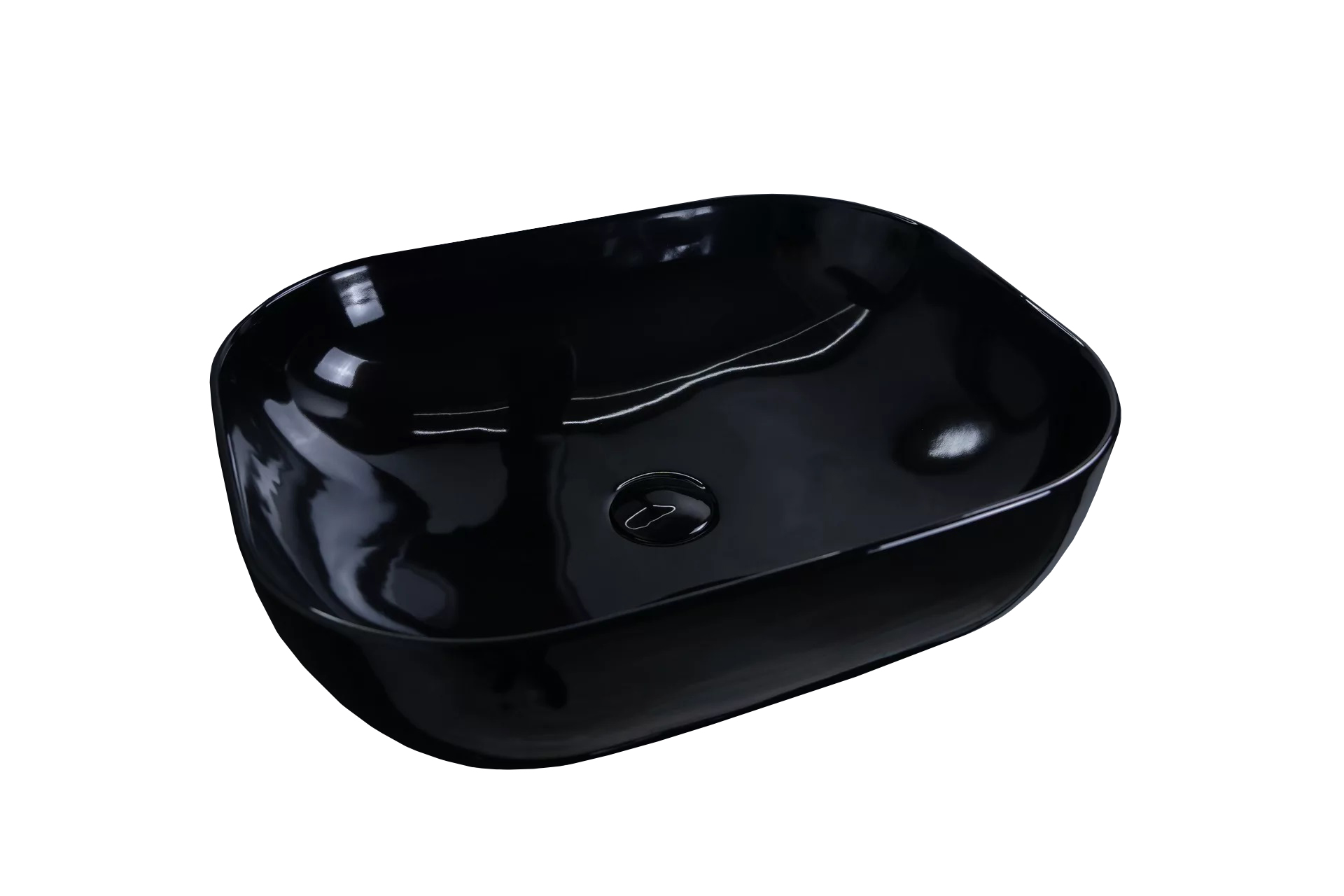 Накладная раковина для ванной Gid BL1302, черная глянцевая эмаль универсальная kudo ku1002 глянцевая черная 520 мл