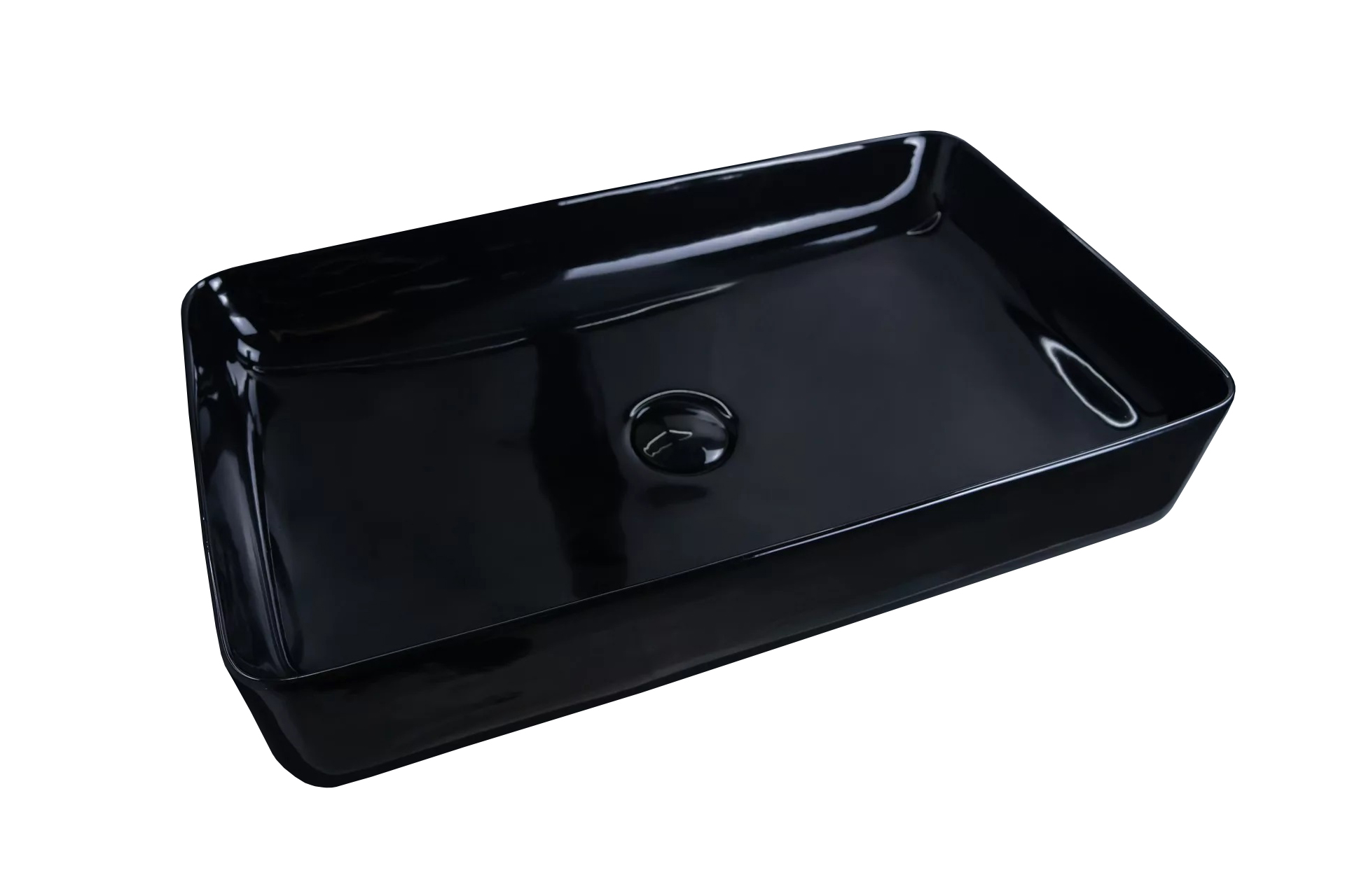 фото Накладная раковина для ванной gid bl9396, черная глянцевая