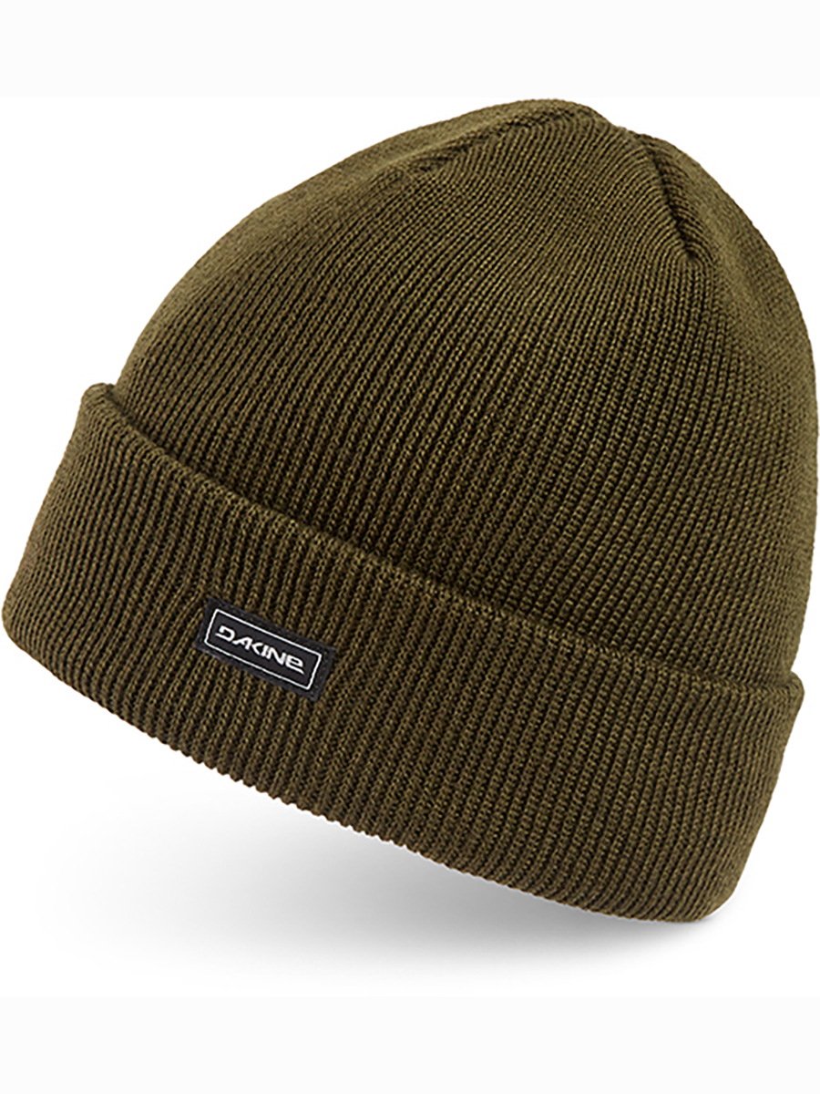 Шапка бини мужская Dakine Andy Merino Beanie оливковая, one size