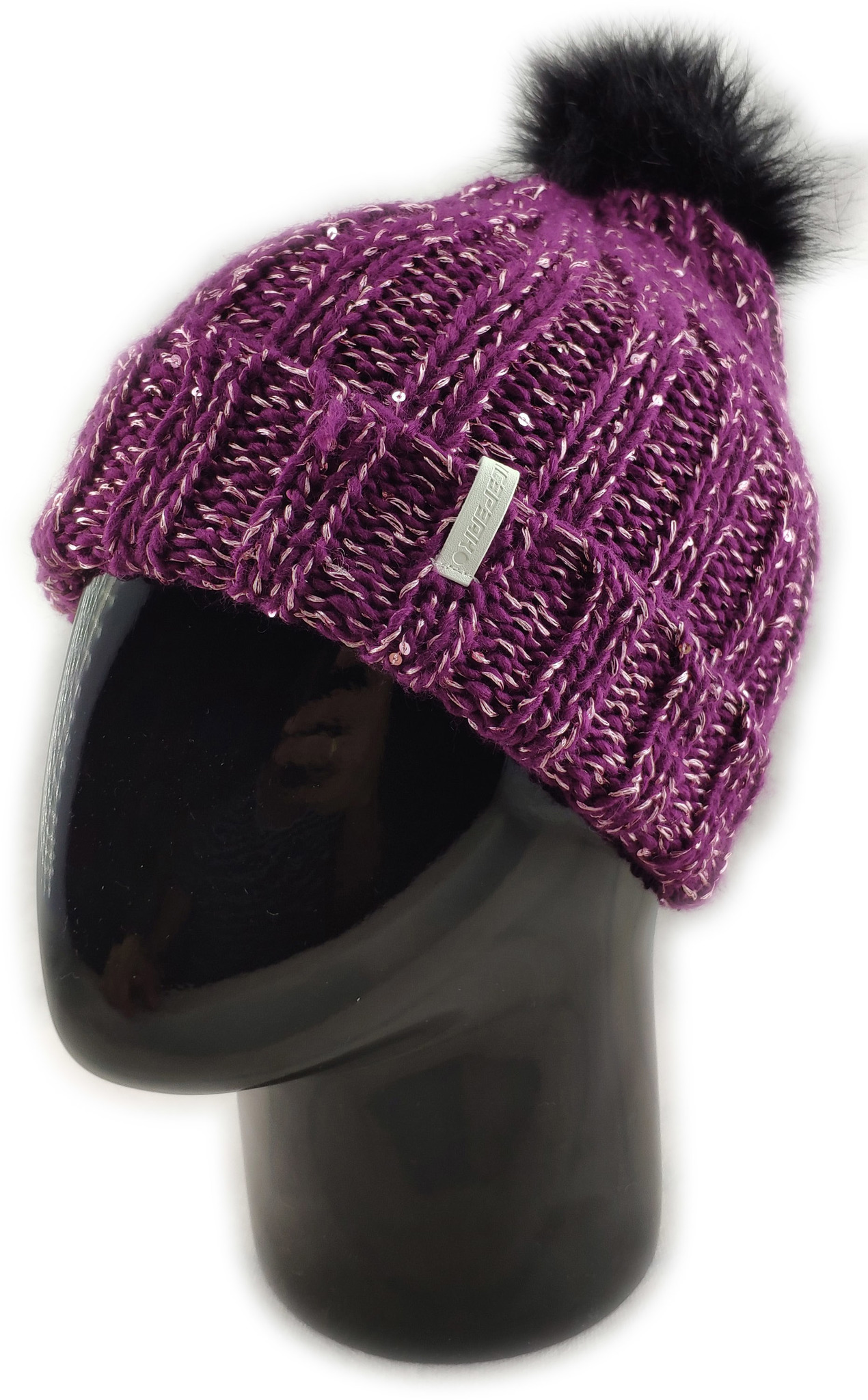 Шапка бини женская IcePeak Illu Jr фиолетовая, one size