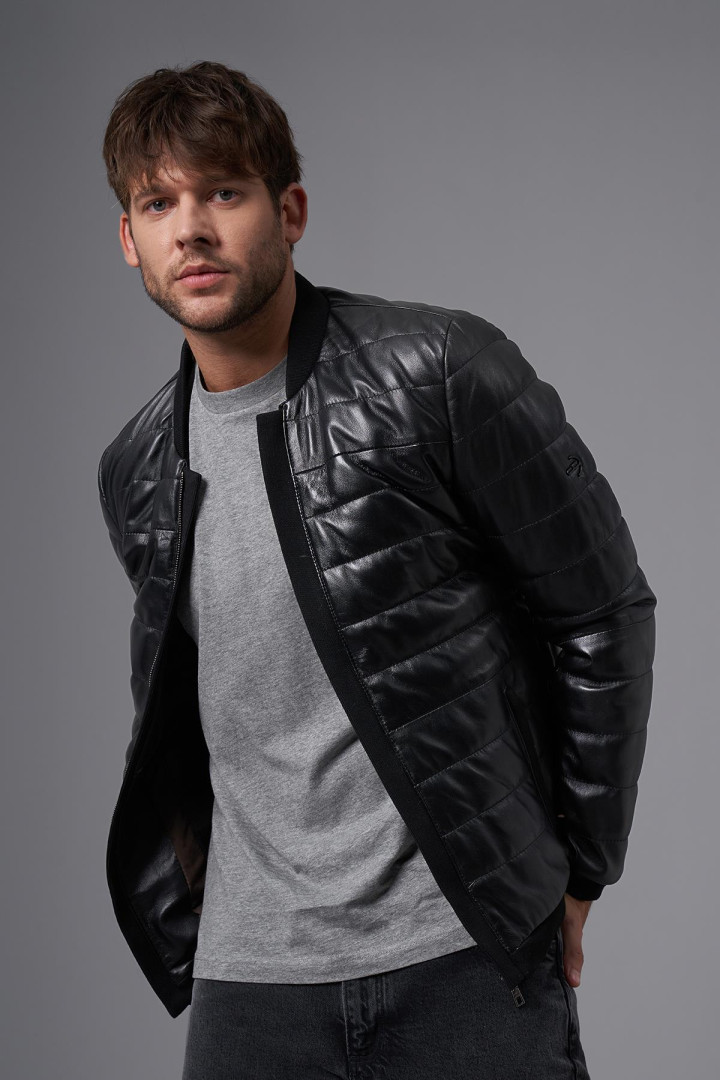 

Кожаная куртка мужская Deri Company BD02292 черная 2XL (товары доставляются из-за рубежа), Черный, BD02292