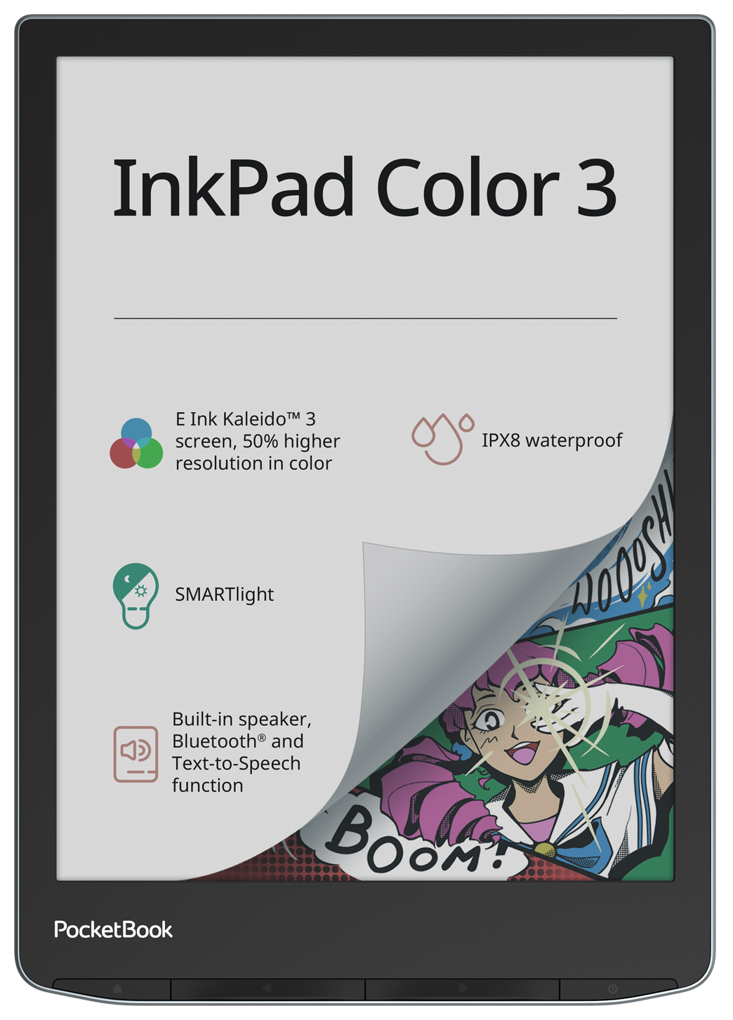 

Электронная книга PocketBook 743K3 InkPad Color 3, Серый, 743K3 InkPad Color 3