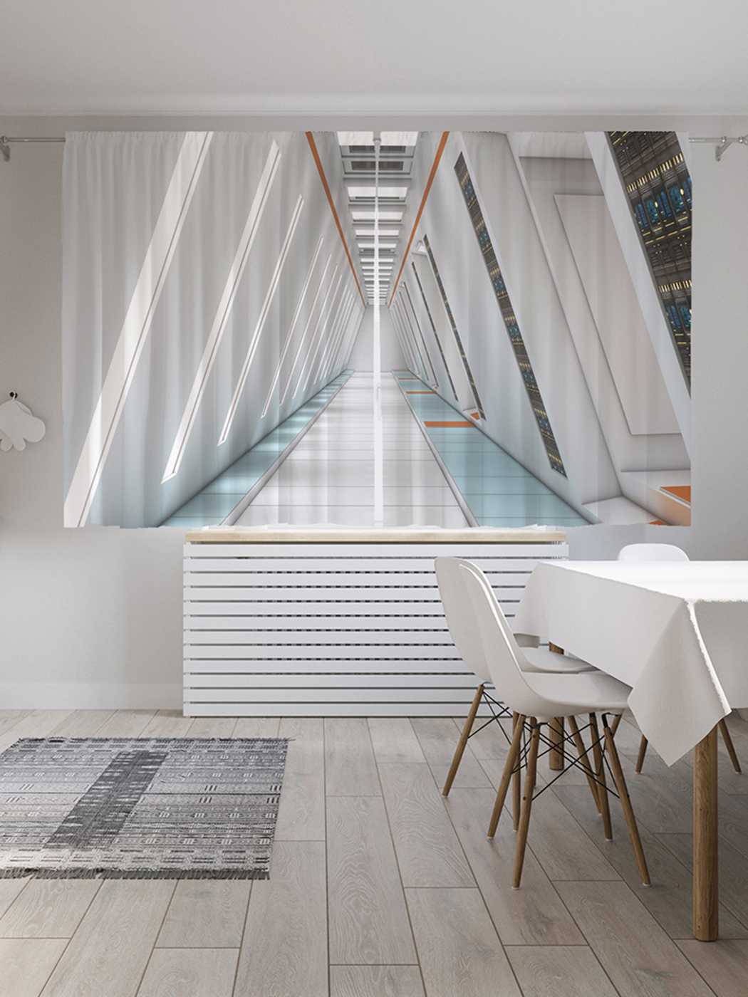 

Классические шторы JoyArty "Космический дворец", серия Oxford DeLux, 2 полотна 145x180 см, Космический дворец