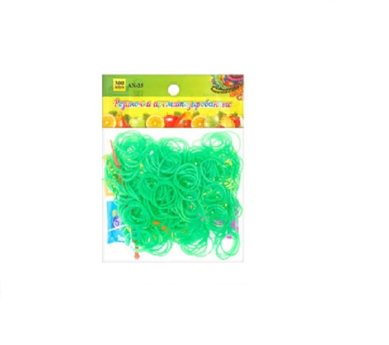TZ_AN-35, Набор резинок для плетения Tukzar зеленый 300шт,  - купить со скидкой