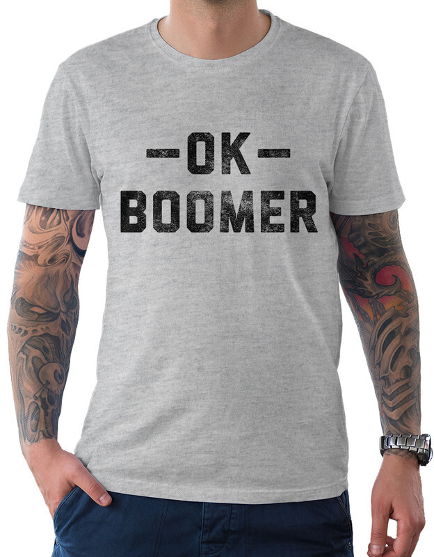 фото Футболка мужская design heroes ok boomer серая xs