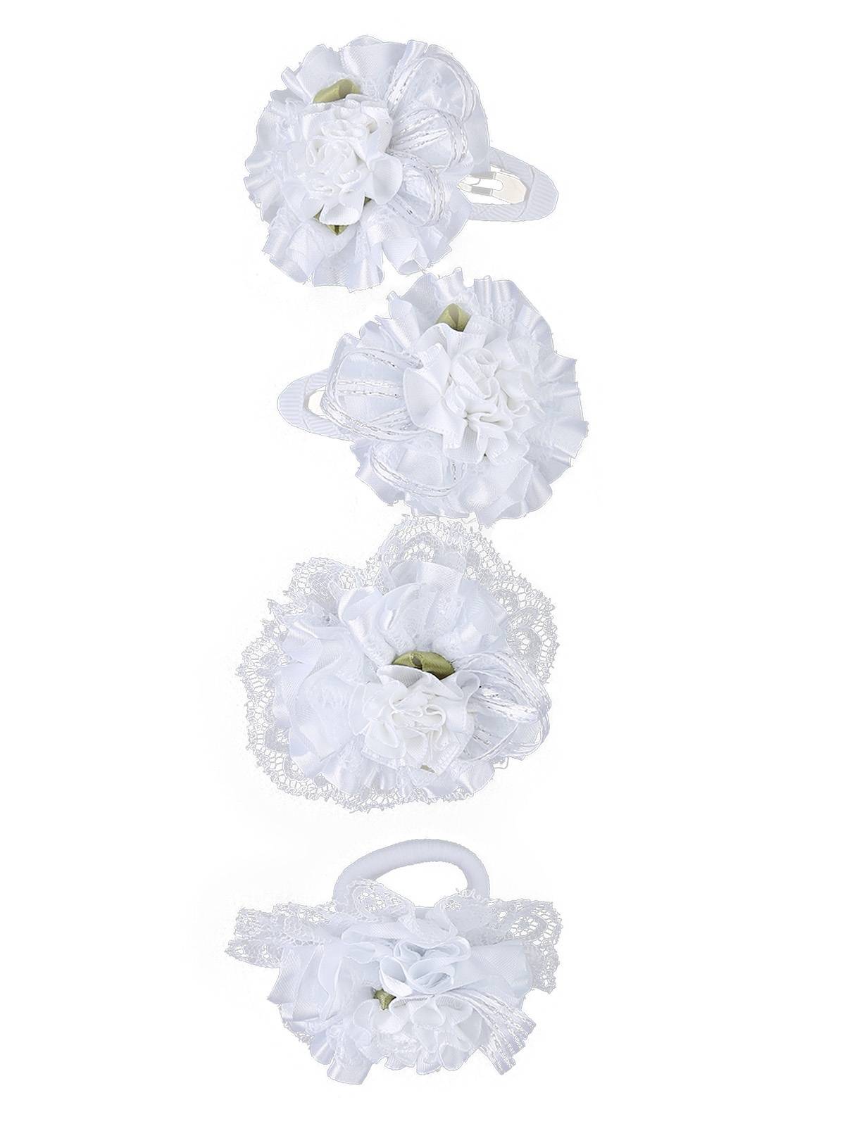 Заколка; резинка Arco Carino 50-03, белый заколка роза дольче вита цв белый