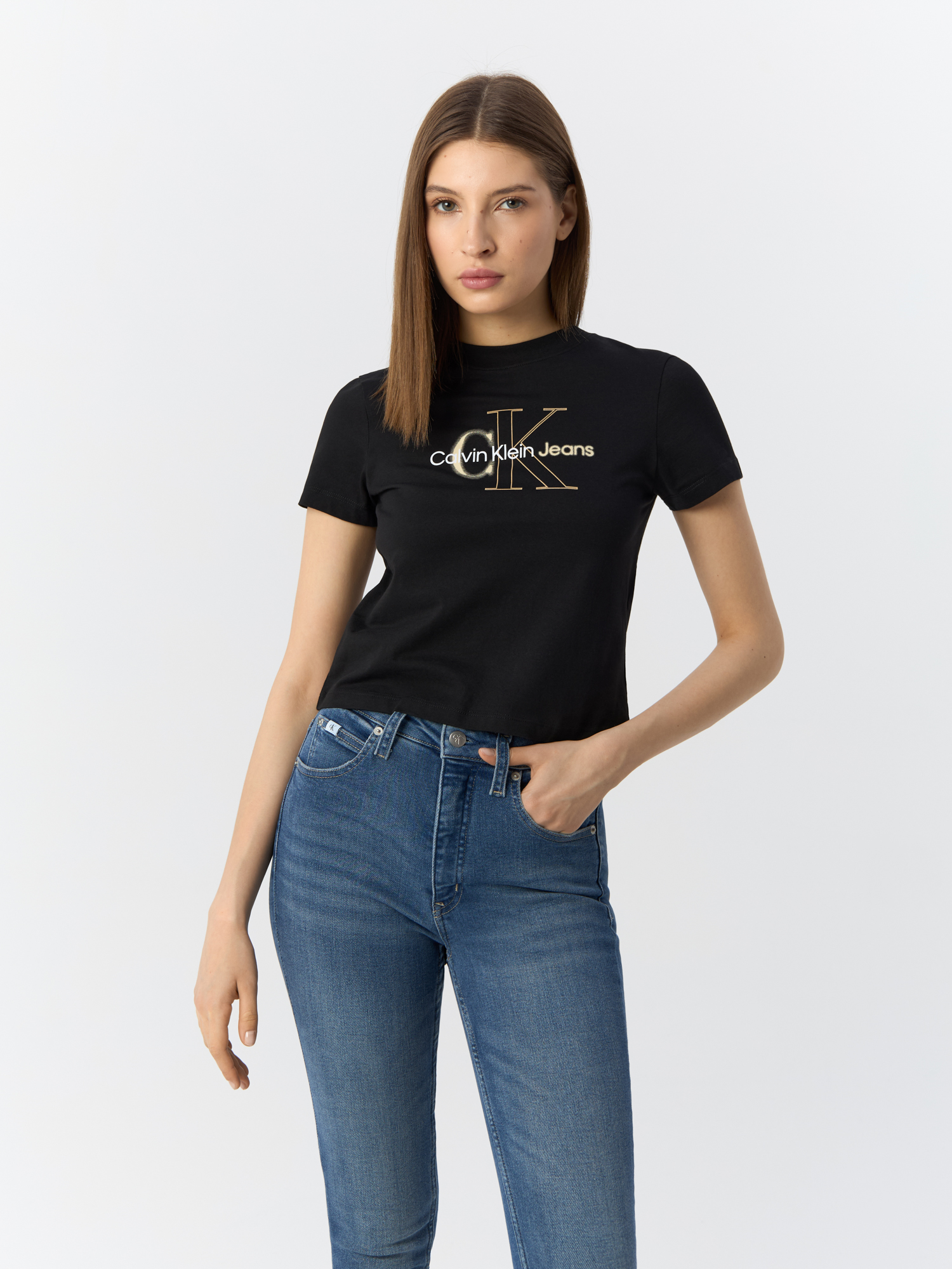 Футболка женская Calvin Klein Jeans J20J222639 черная XL