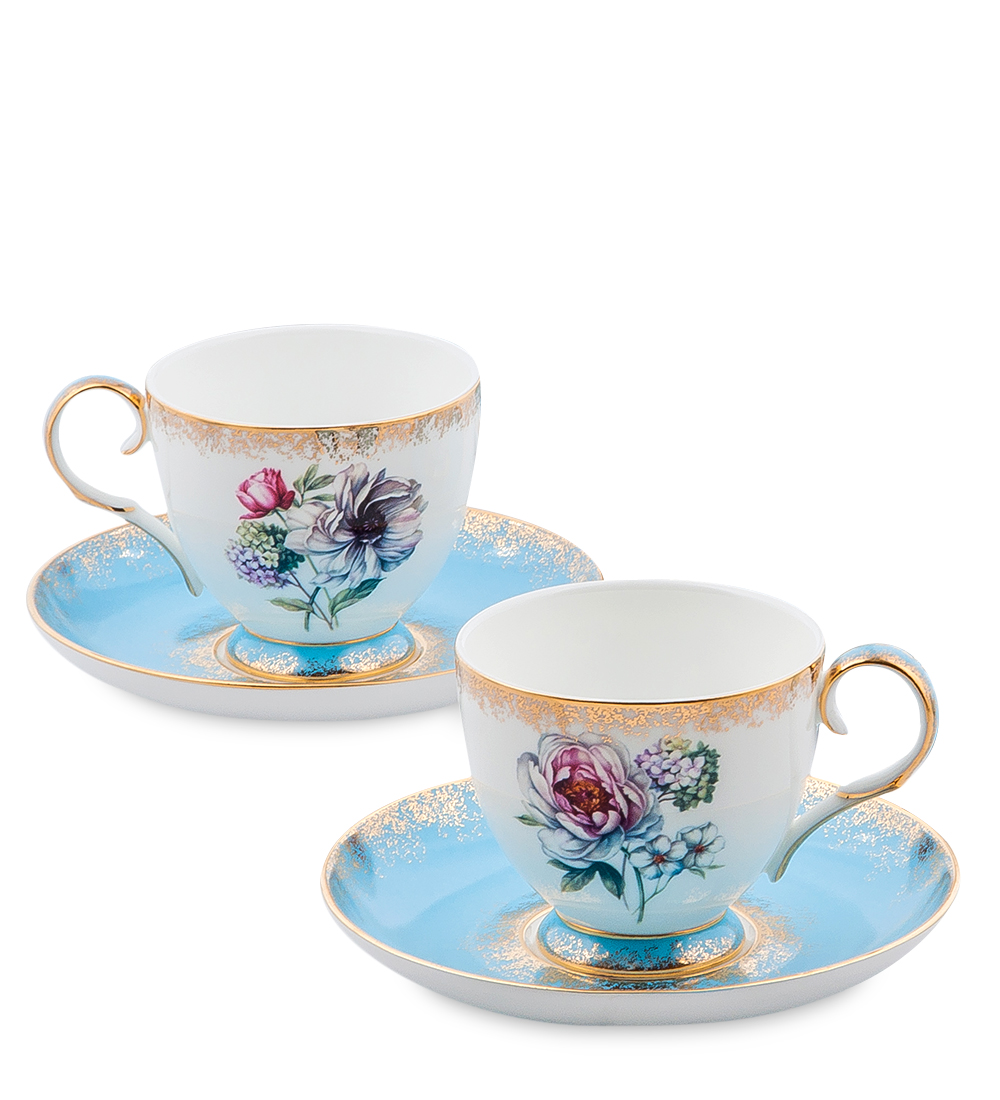 фото Чайный набор на 2 персоны "цветок неаполя" (fiore napoli pavone)