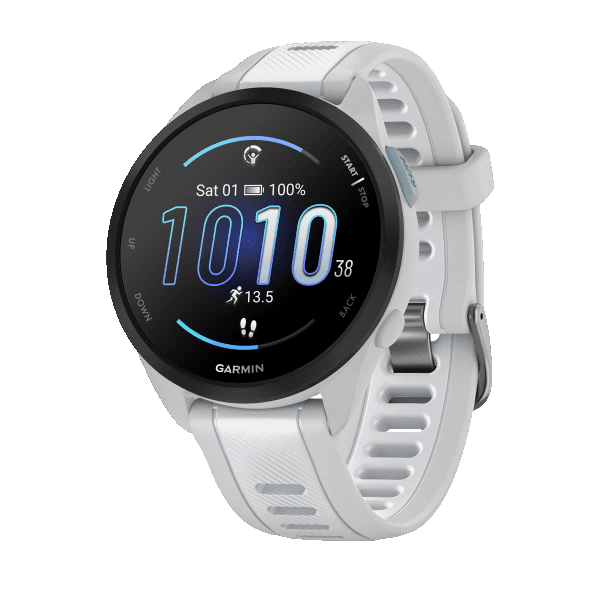 Cмарт-часы Garmin Forerunner 165 Music, GPS, WiFi, Mist Grey/Whitestone