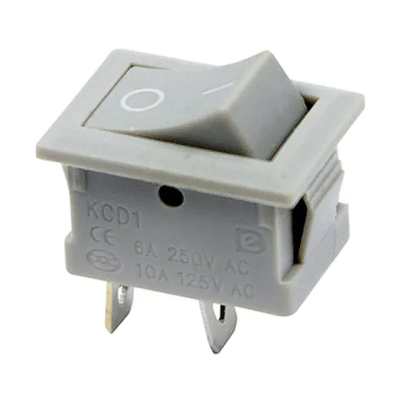 фото Выключатель клавишный rexant mini on-off серый 36-2113