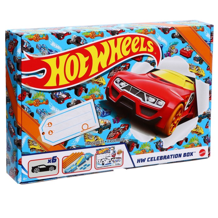 

Автотрек Hot Wheels, подарочный набор трассами и с 6-ю машинками, Hot Wheels