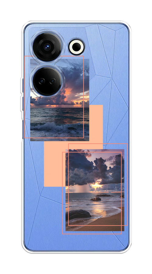 

Чехол на Tecno Camon 20/20 Pro 4G "Sky collage", Розовый;прозрачный;синий, 304150-1