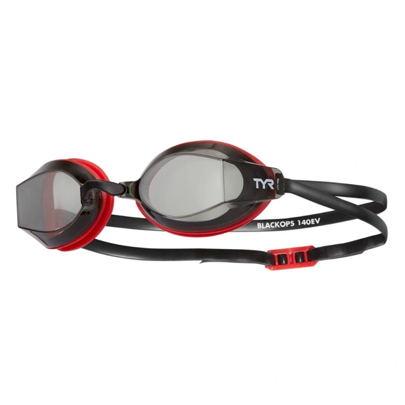 Очки для плавания  TYR Blackops 140 EV Racing, арт.LGBKOP-055, ДЫМЧАТЫЕ линзы, красная опр