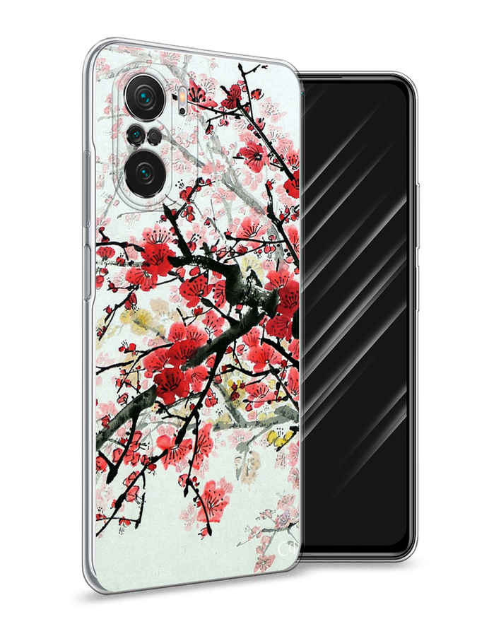 

Чехол Awog на Poco F3/Redmi K40/Mi 11i "Сакура", Разноцветный, 312650-4