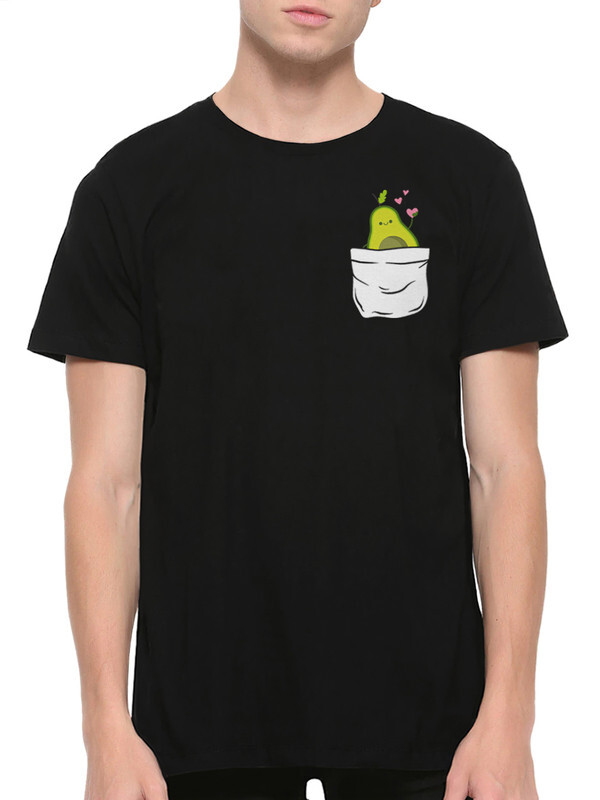 

Футболка мужская Dream Shirts Авокадо в кармашке черная L, Авокадо в кармашке
