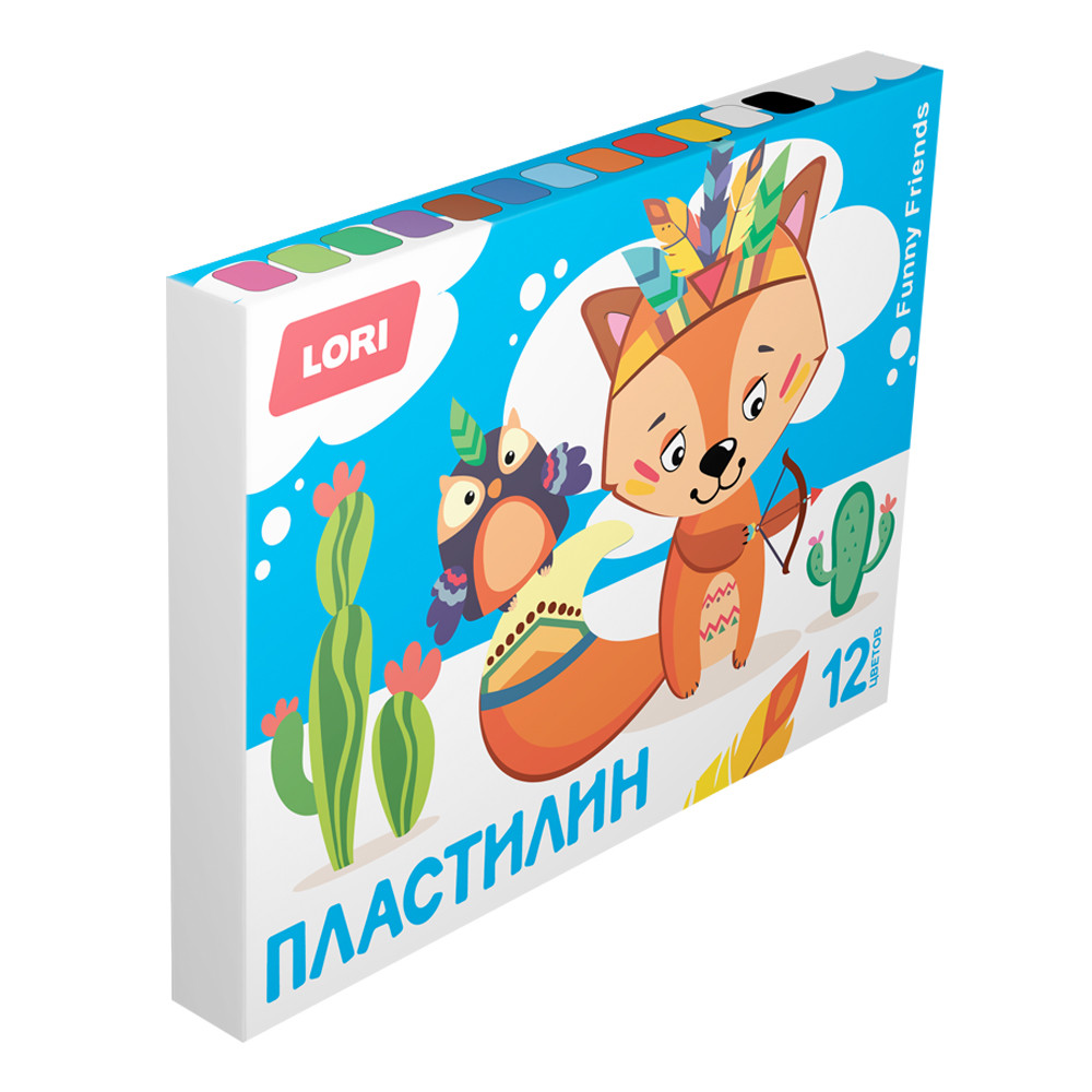 Пластилин LORI Funny Friends 12 цветов бейсболки cl sd2 1 cas sbd2 scooby doo friends коричневый коричневый