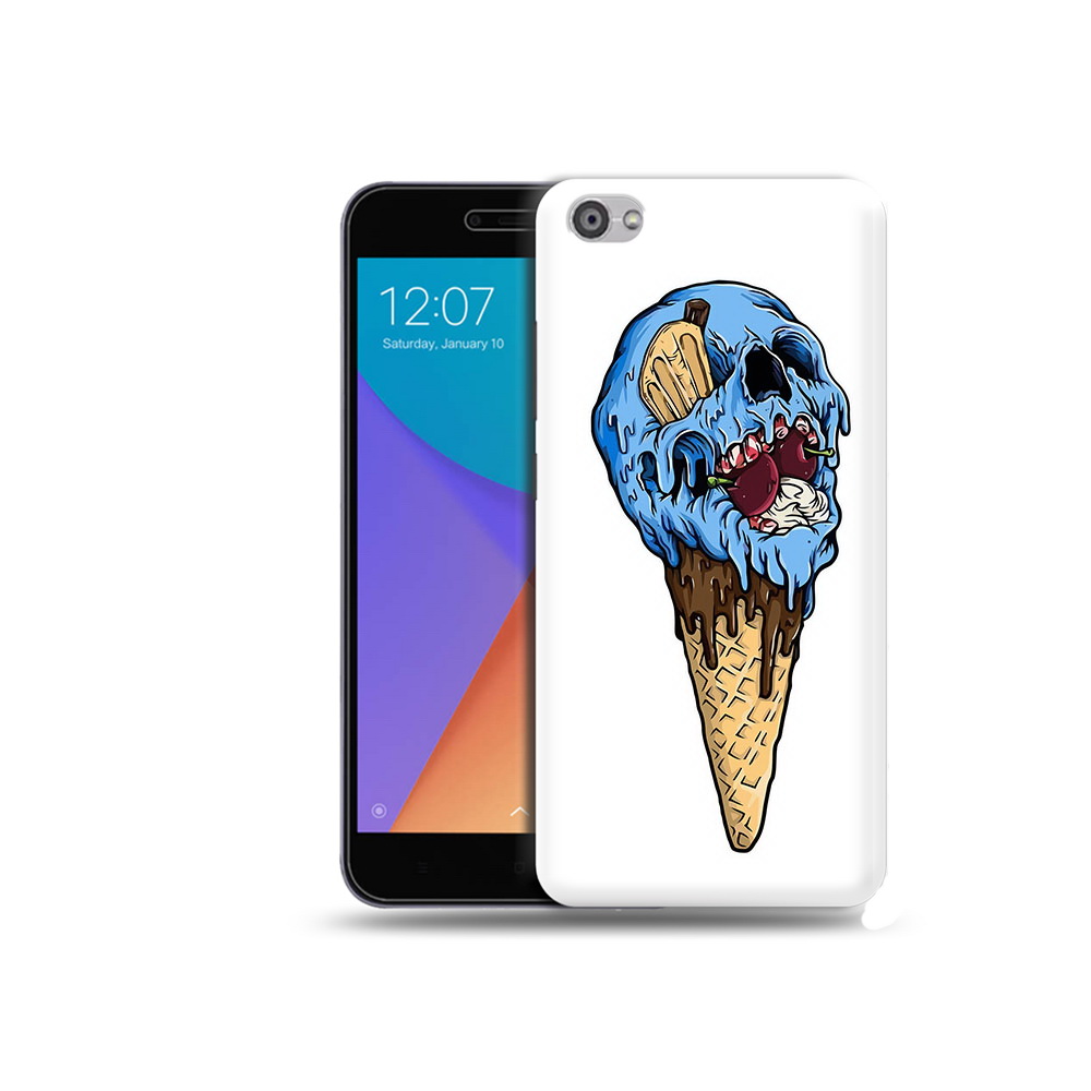 

Чехол MyPads Tocco для Xiaomi Redmi Note 5A мороженное череп (PT75665.324.484), Прозрачный, Tocco