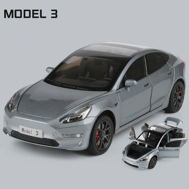 

Машинка металлическая Карандашофф инерционная Tesla Model 3 серая 21 см, Серый, Тесла