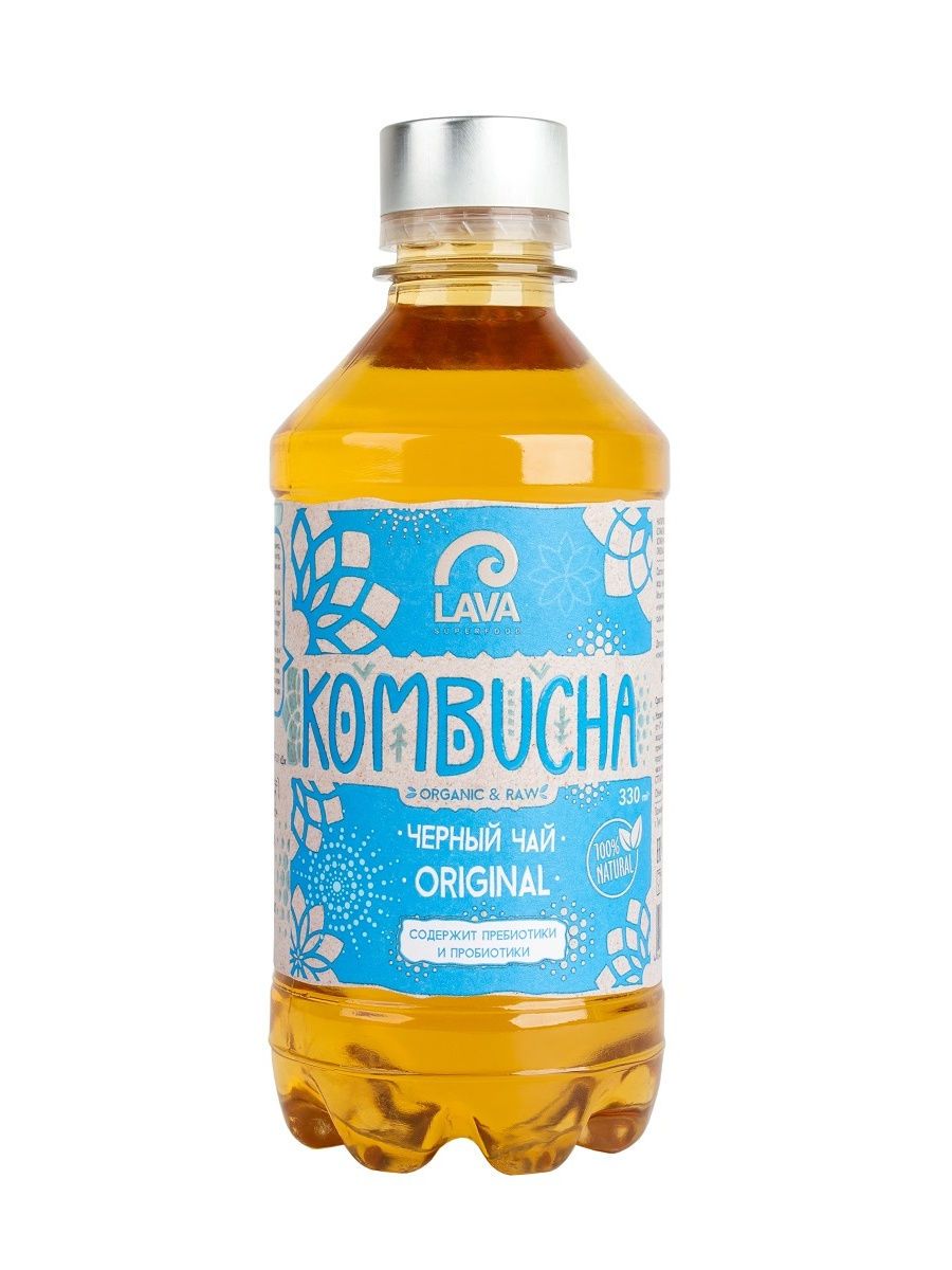 фото Kombucha lava superfood черный чай пэт 0,33л