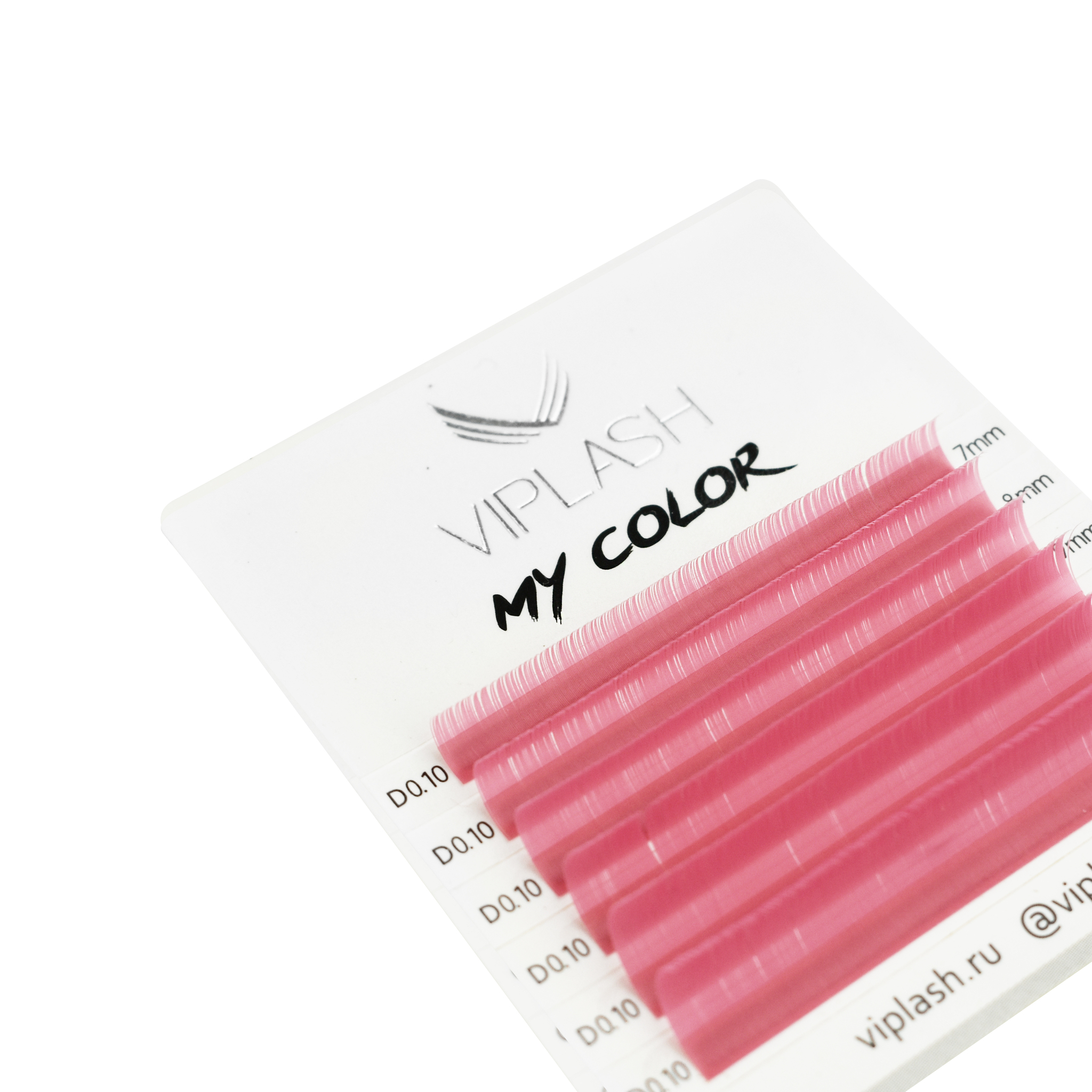 

Ресницы розовые My color MINI D 0.10 микс 7-12 мм 6 линий