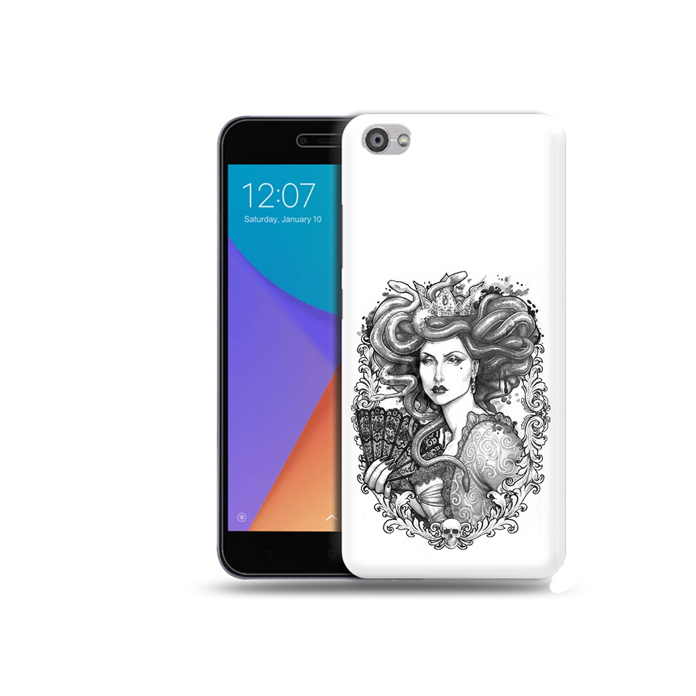 

Чехол MyPads Tocco для Xiaomi Redmi Note 5A медуза черно белый (PT75665.324.472), Прозрачный, Tocco