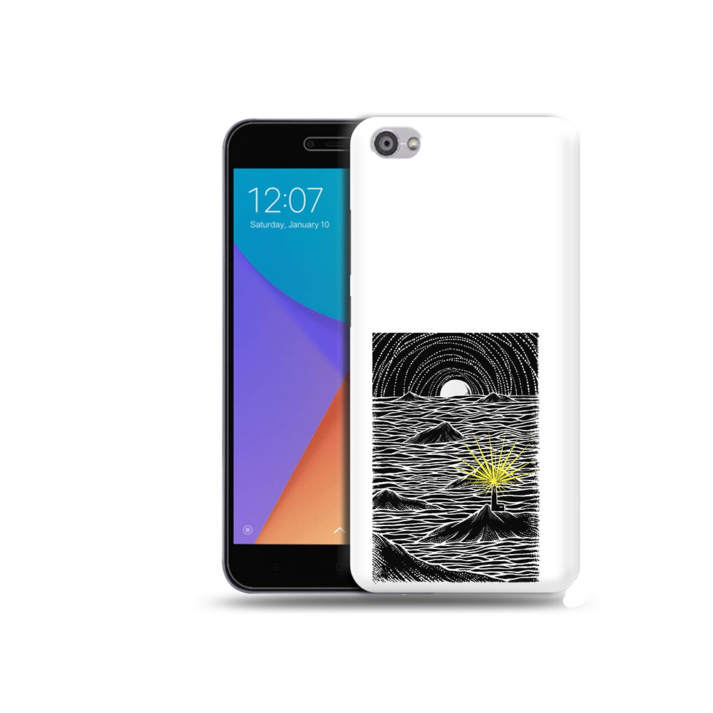 

Чехол MyPads Tocco для Xiaomi Redmi Note 5A маяк в черно белом море (PT75665.324.460), Прозрачный, Tocco