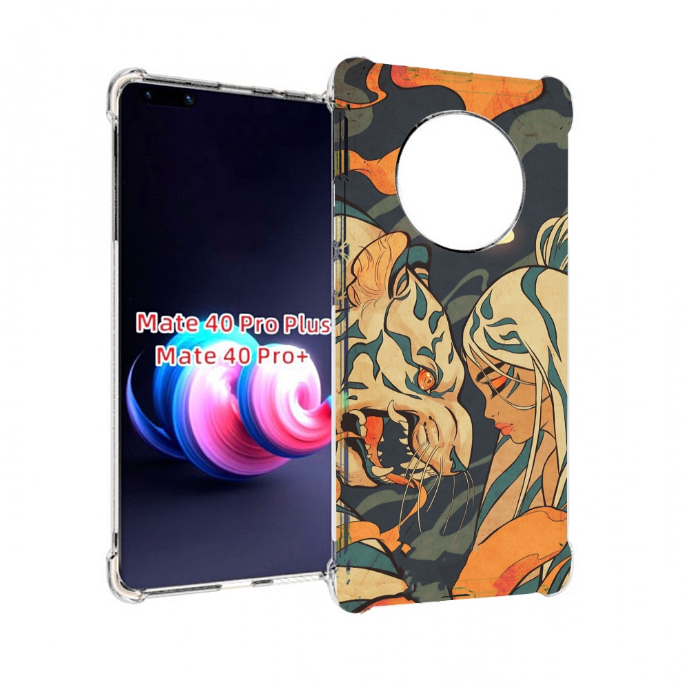 

Чехол MyPads Тигр и девушка друзья для Huawei Mate 40 Pro+ Plus, Прозрачный, Tocco