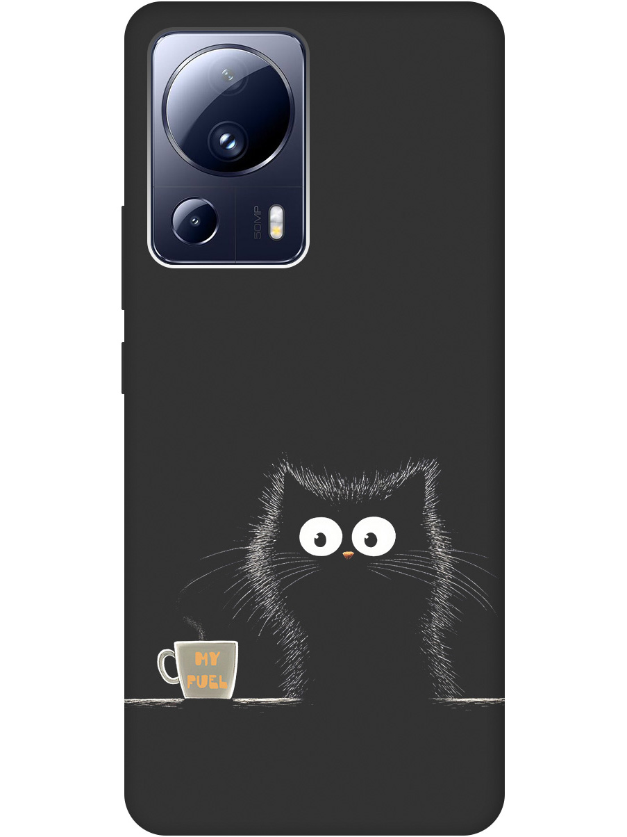 

Силиконовый чехол на Xiaomi 13 Lite с принтом "Котик и кофе" матовый черный, Черный;белый;коричневый, 768741212