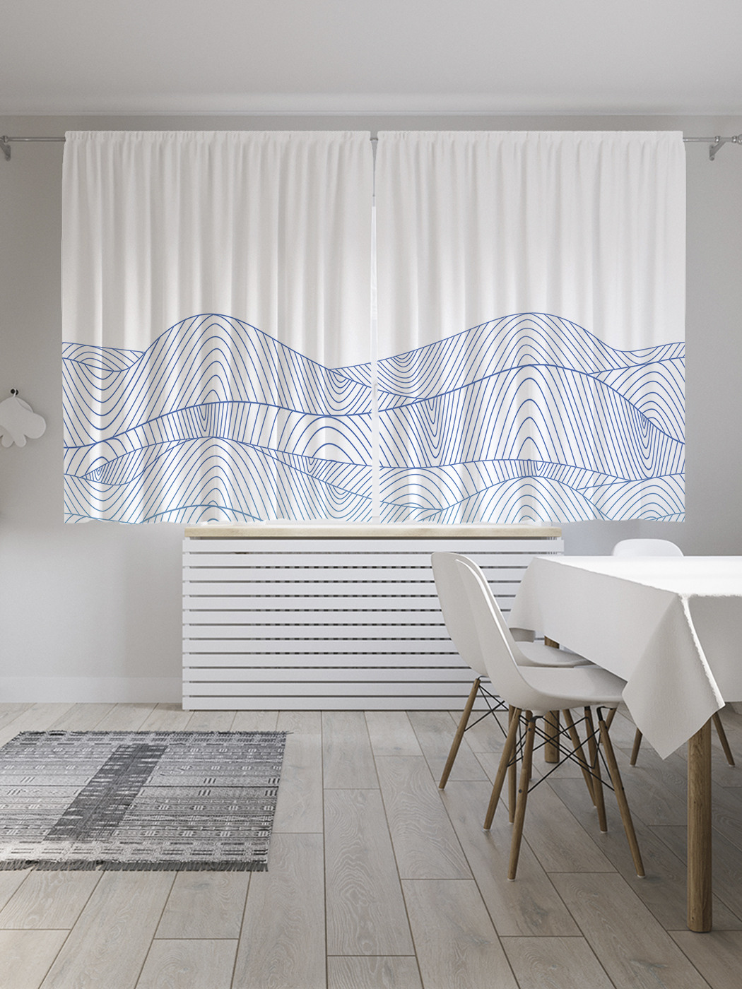 

Шторы JoyArty с фотопечатью "Холмы дудл" из сатена, 290х180 см, Холмы дудл