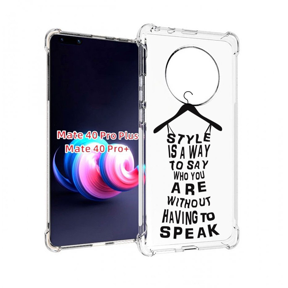 

Чехол MyPads Сарафан-из-слов для Huawei Mate 40 Pro+ Plus, Прозрачный, Tocco