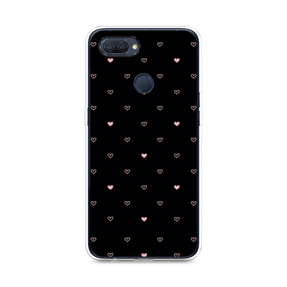 

Чехол Awog на Oppo A12 "Черный фон и сердечки", Разноцветный, 253450-3