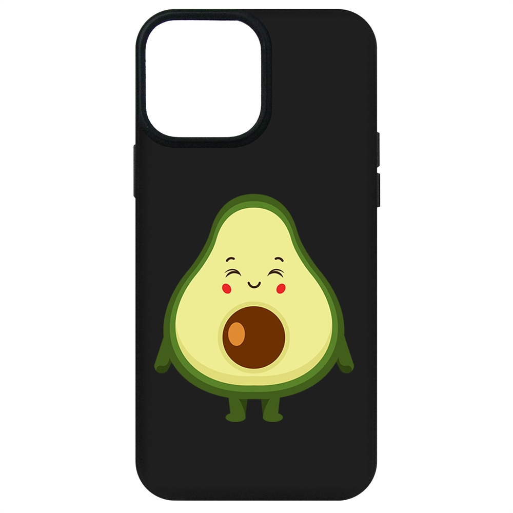 

Чехол-накладка Krutoff Soft Case Авокадо Милый для iPhone 13 Pro Max черный